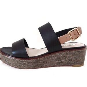 Cole Haan Black Leather Platform Sandals (size 7.5)